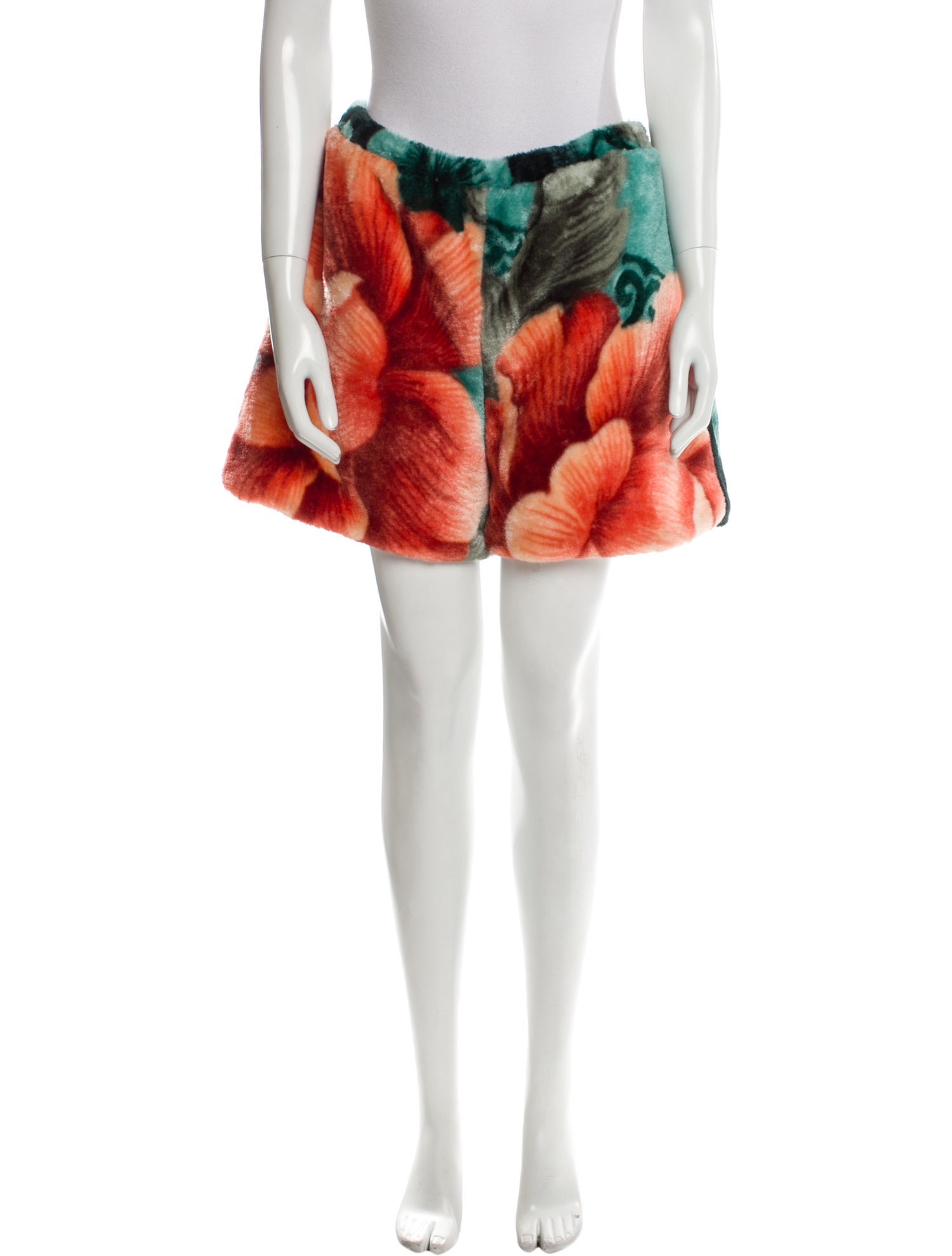 Shan Huq Floral Print Mini Shorts