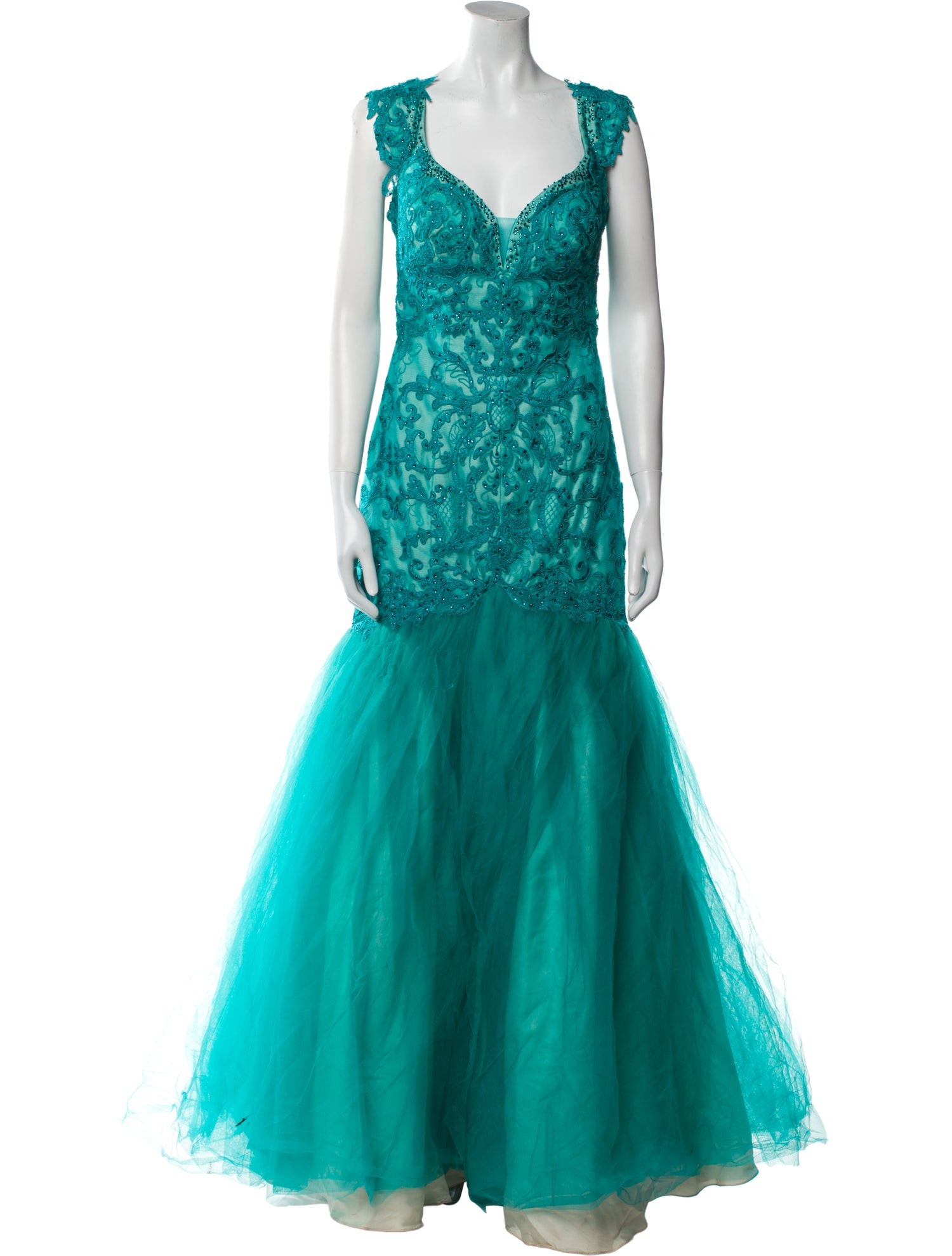 Sherri Hill Mesh Long Dress