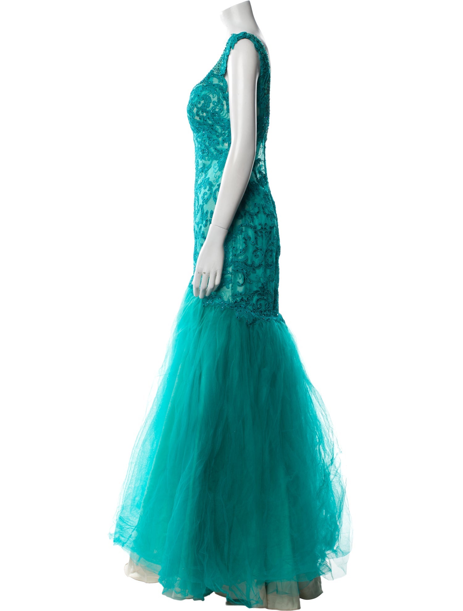 Sherri Hill Mesh Long Dress