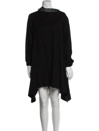 Shanshan Ruan Mock Neck Midi Length Dress