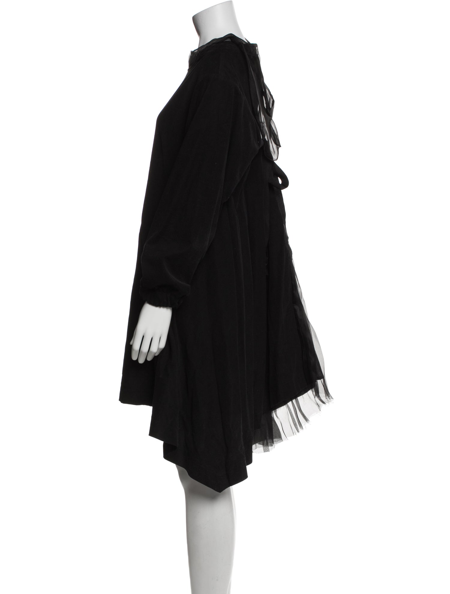 Shanshan Ruan Mock Neck Midi Length Dress