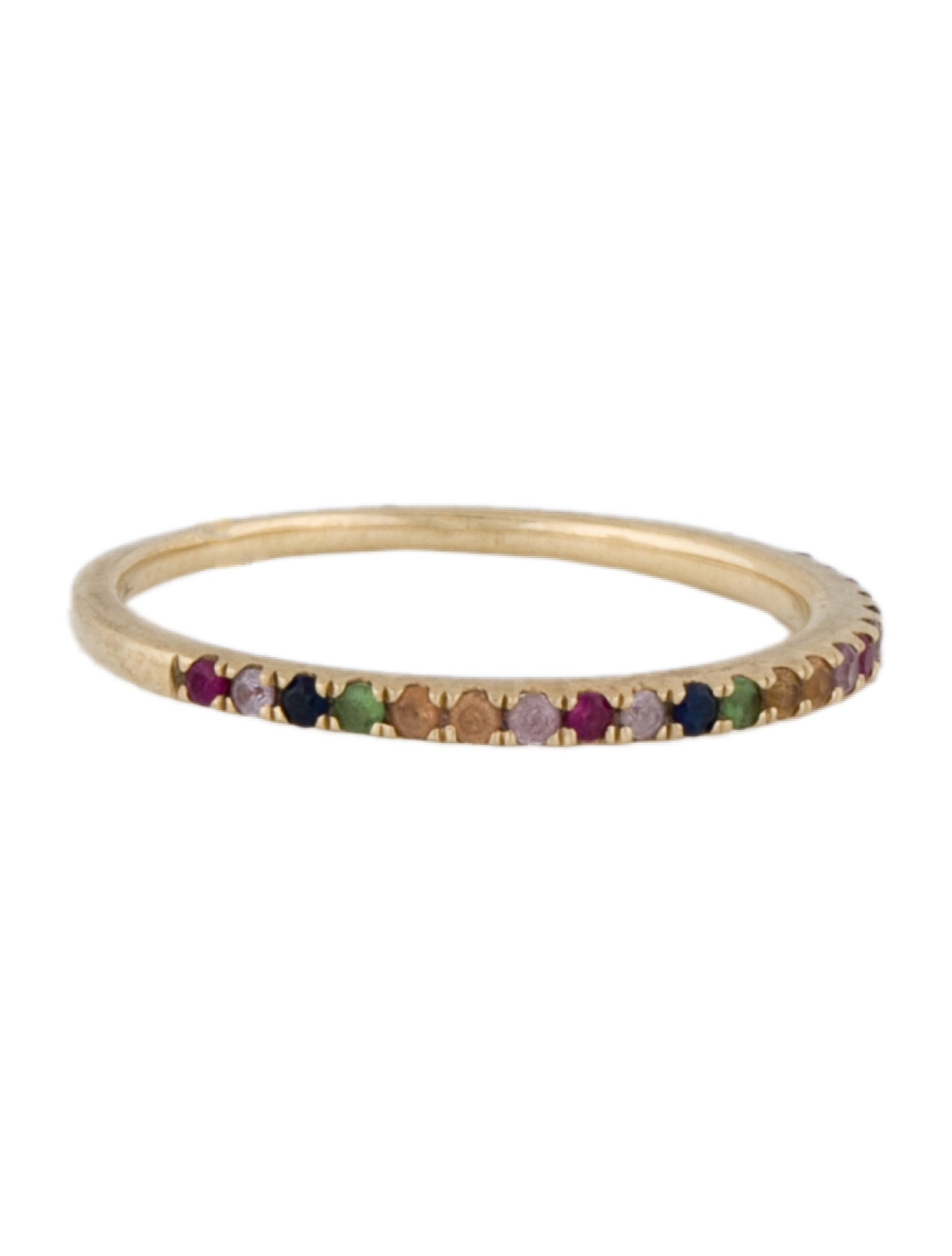 Shy Creation 14K Multistone Rainbow Band