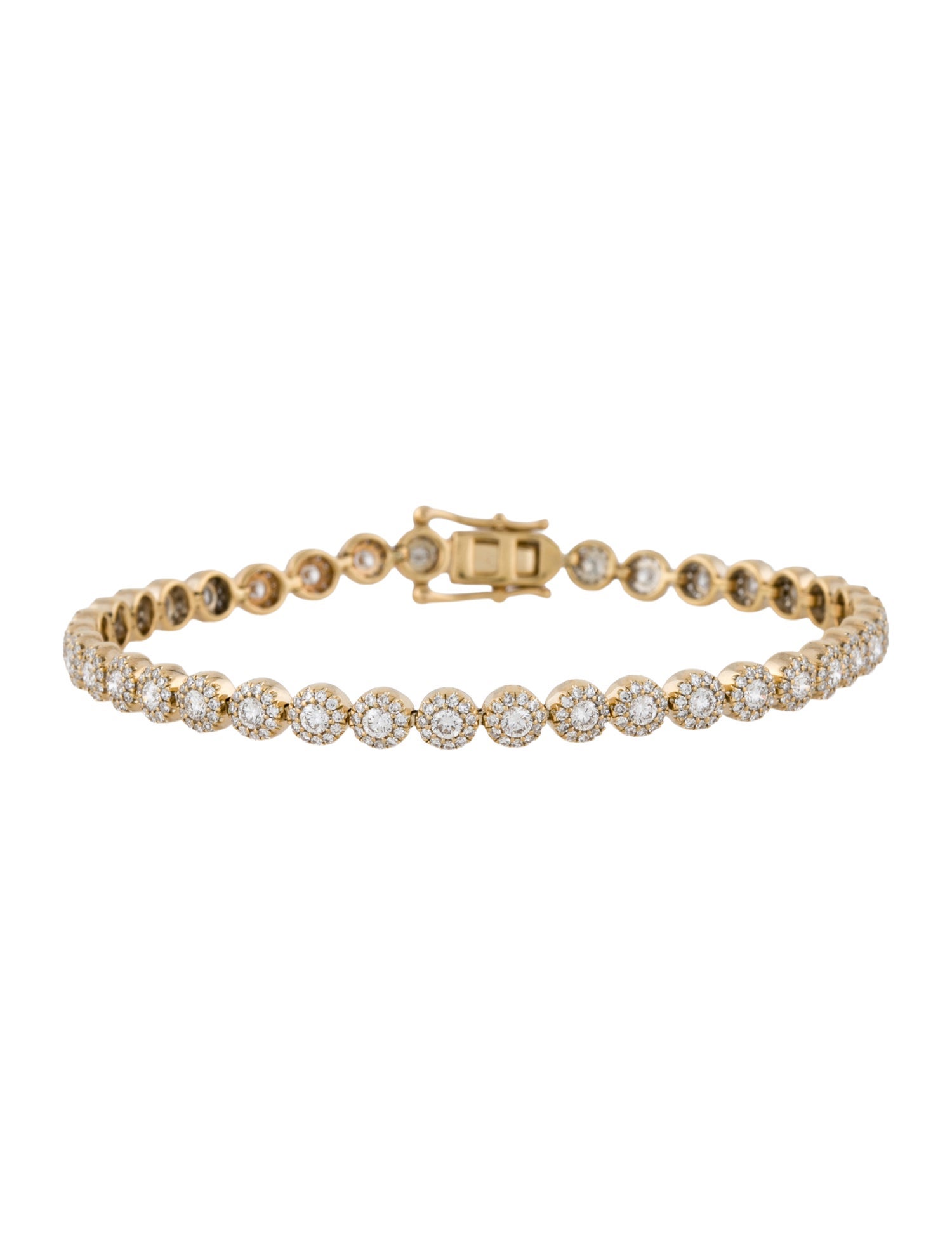 Shy Creation 14K 3.03ctw Diamond Link Bracelet