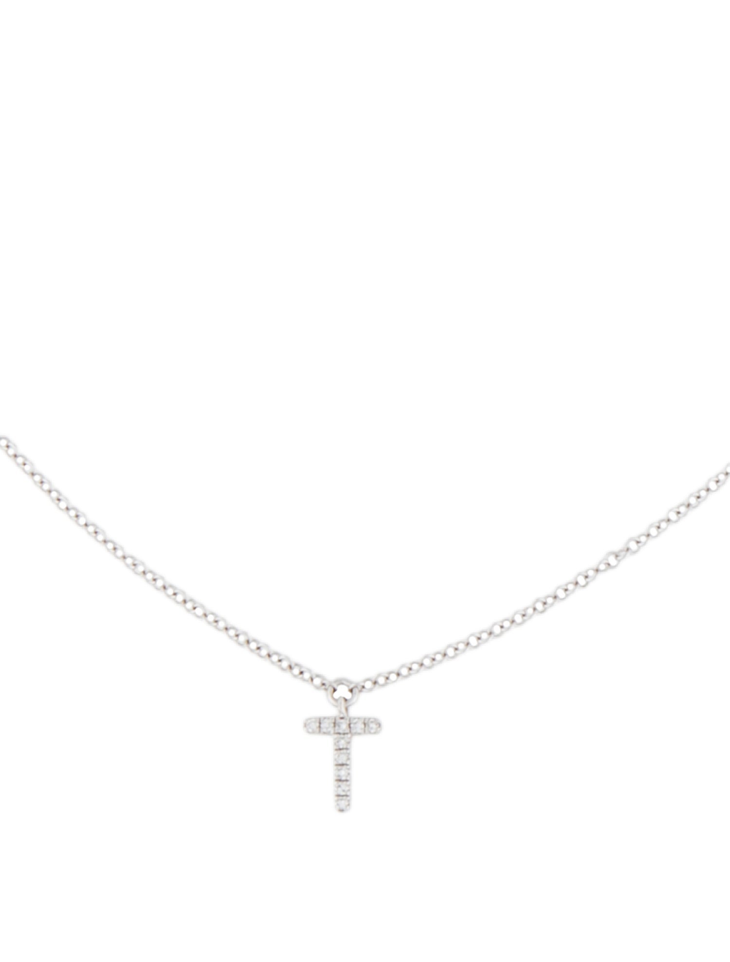 Shy Creation 14K Diamond Cross Pendant Necklace