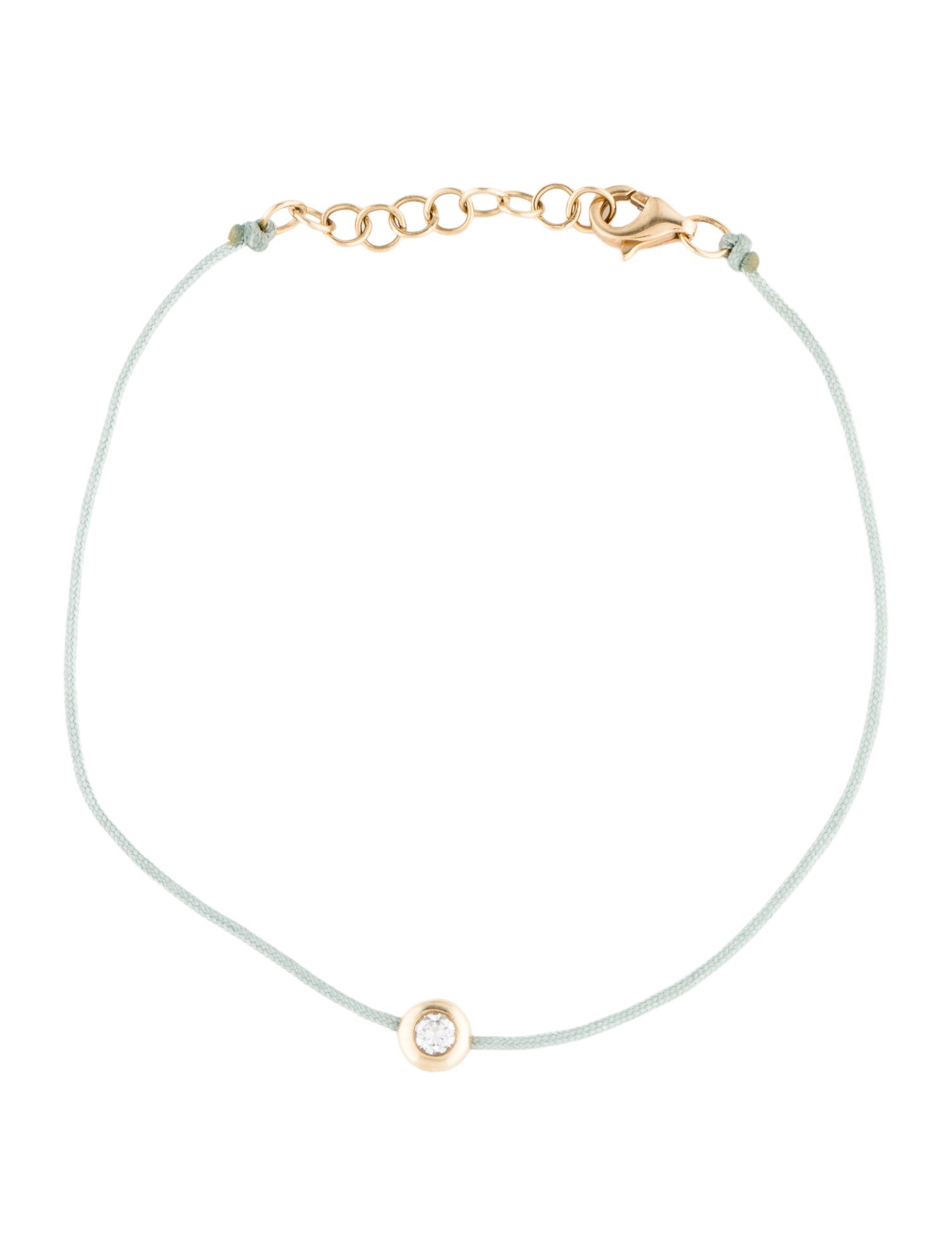 Shy Creation 14K Diamond String Station Bracelet