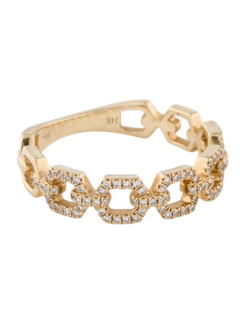 Shy Creation 14K Diamond Link Ring