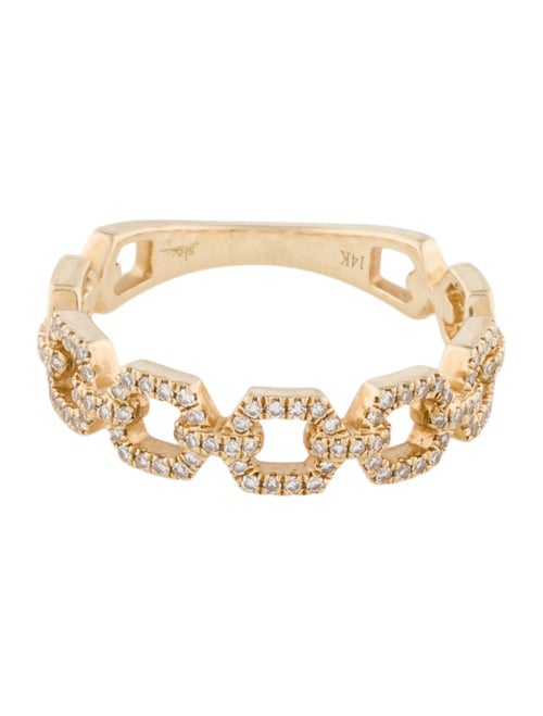 Shy Creation 14K Diamond Link Ring