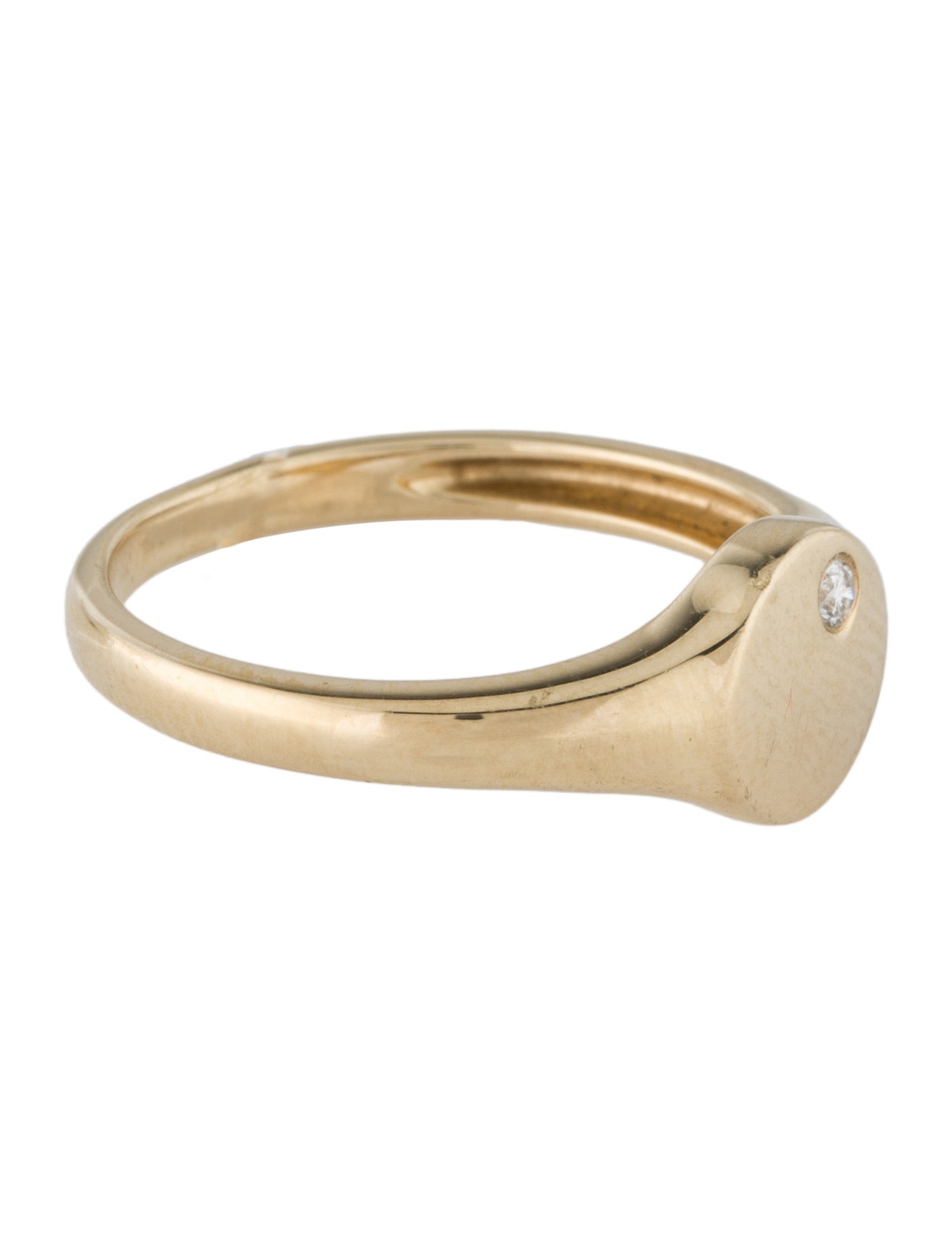 Shy Creation 14K Diamond Signet Ring