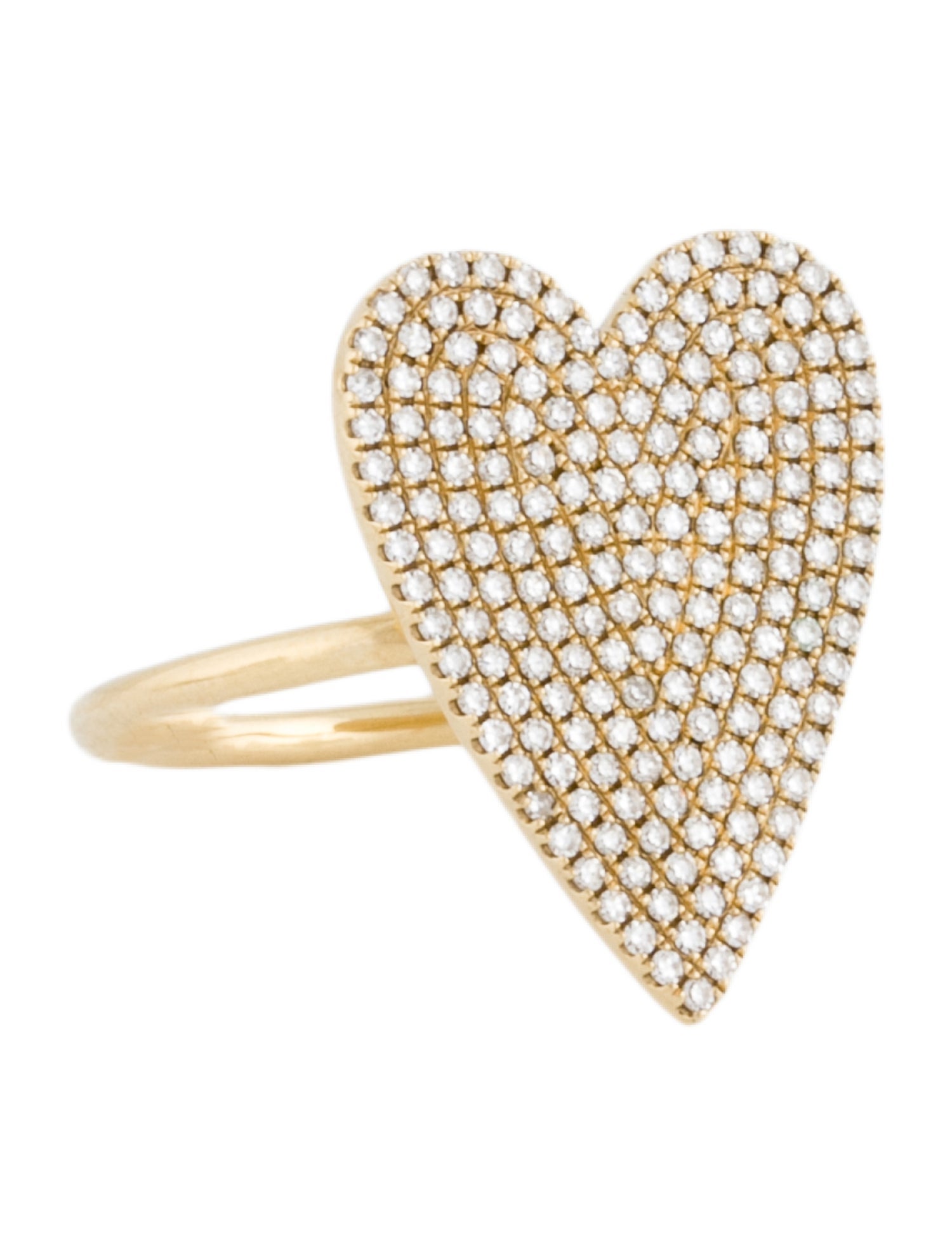 Shy Creation 14K Diamond Amor Heart Cocktail Ring