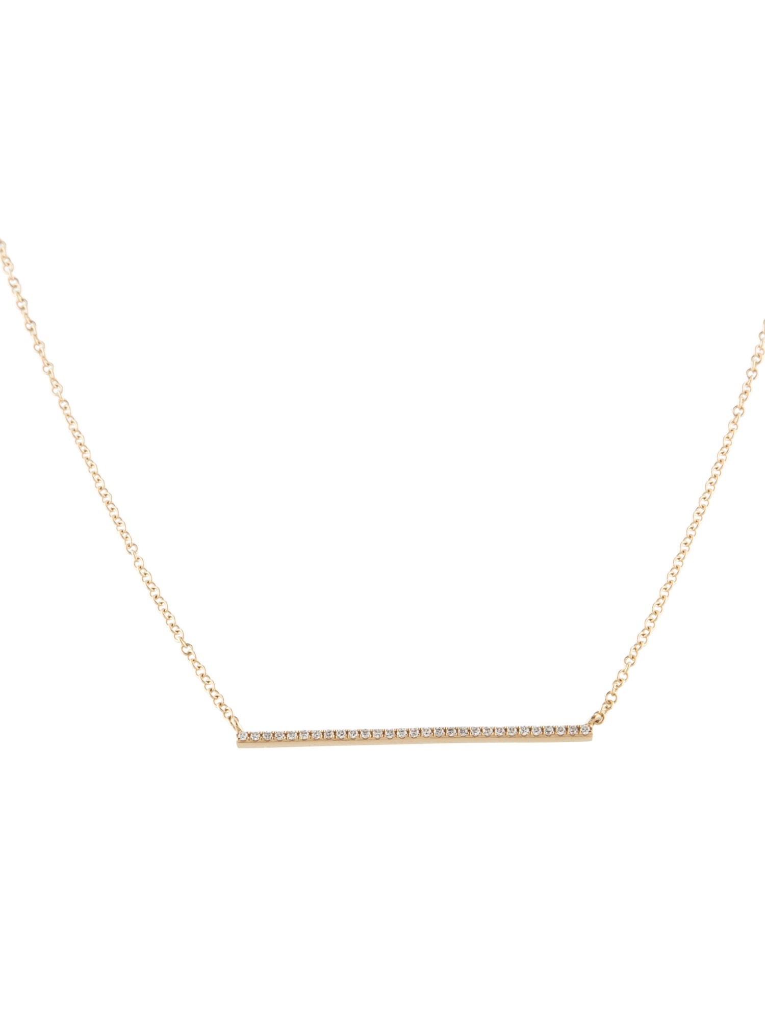 Shy Creation Shy Creation 14K Diamond Bar Necklace