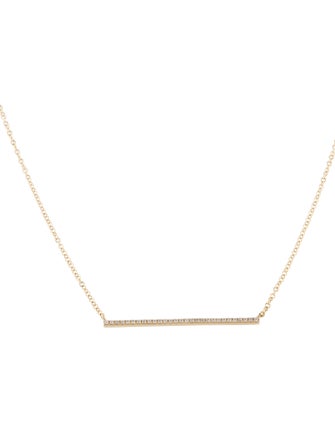 Shy Creation Shy Creation 14K Diamond Bar Necklace
