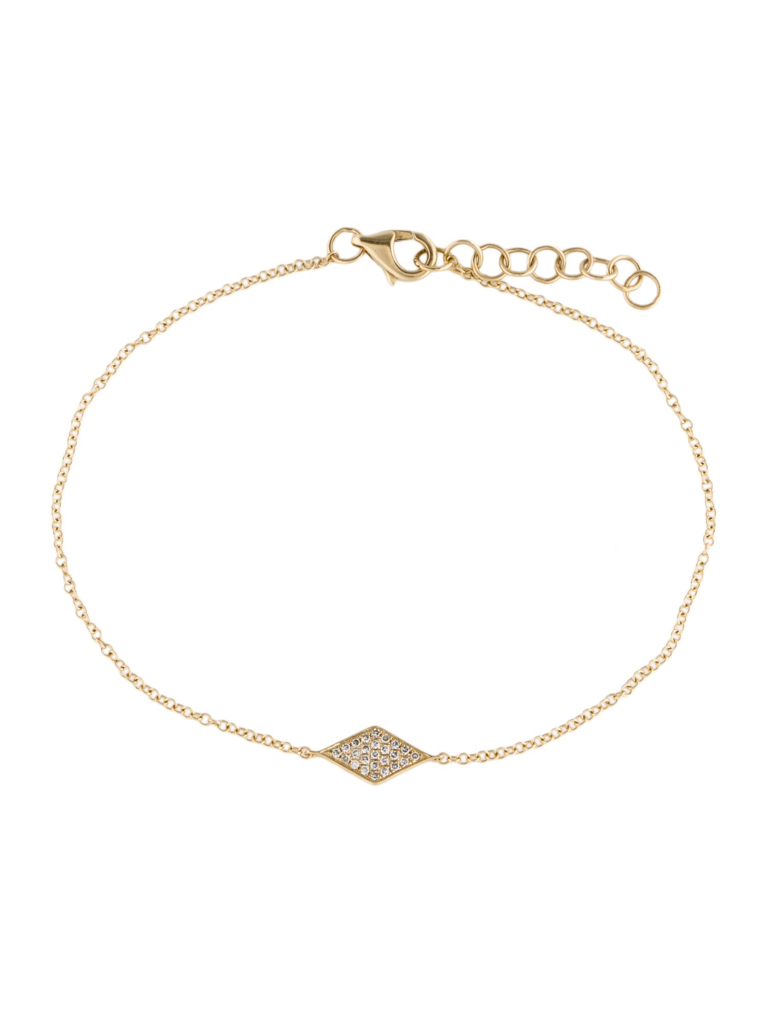 Shy Creation 14K Diamond Station Bracelet