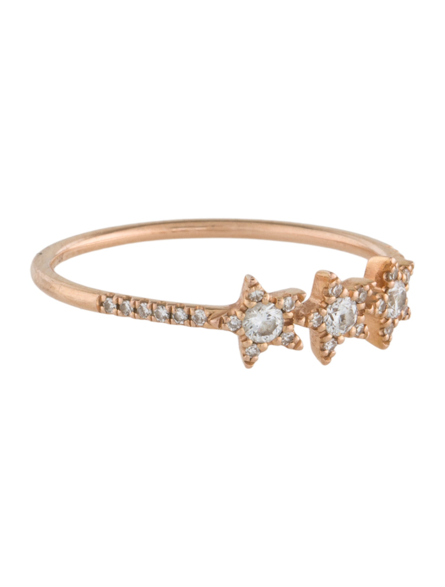 Shy Creation 14K Diamond Star Ring