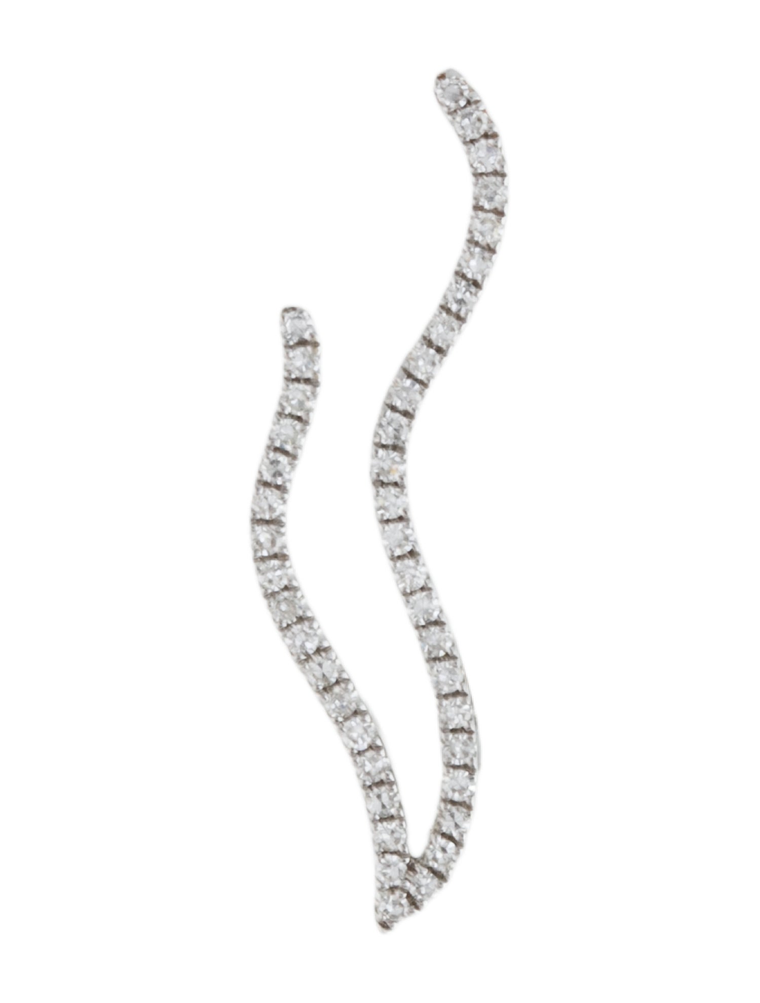 Shy Creation 14K Diamond Double Drop Single Earring