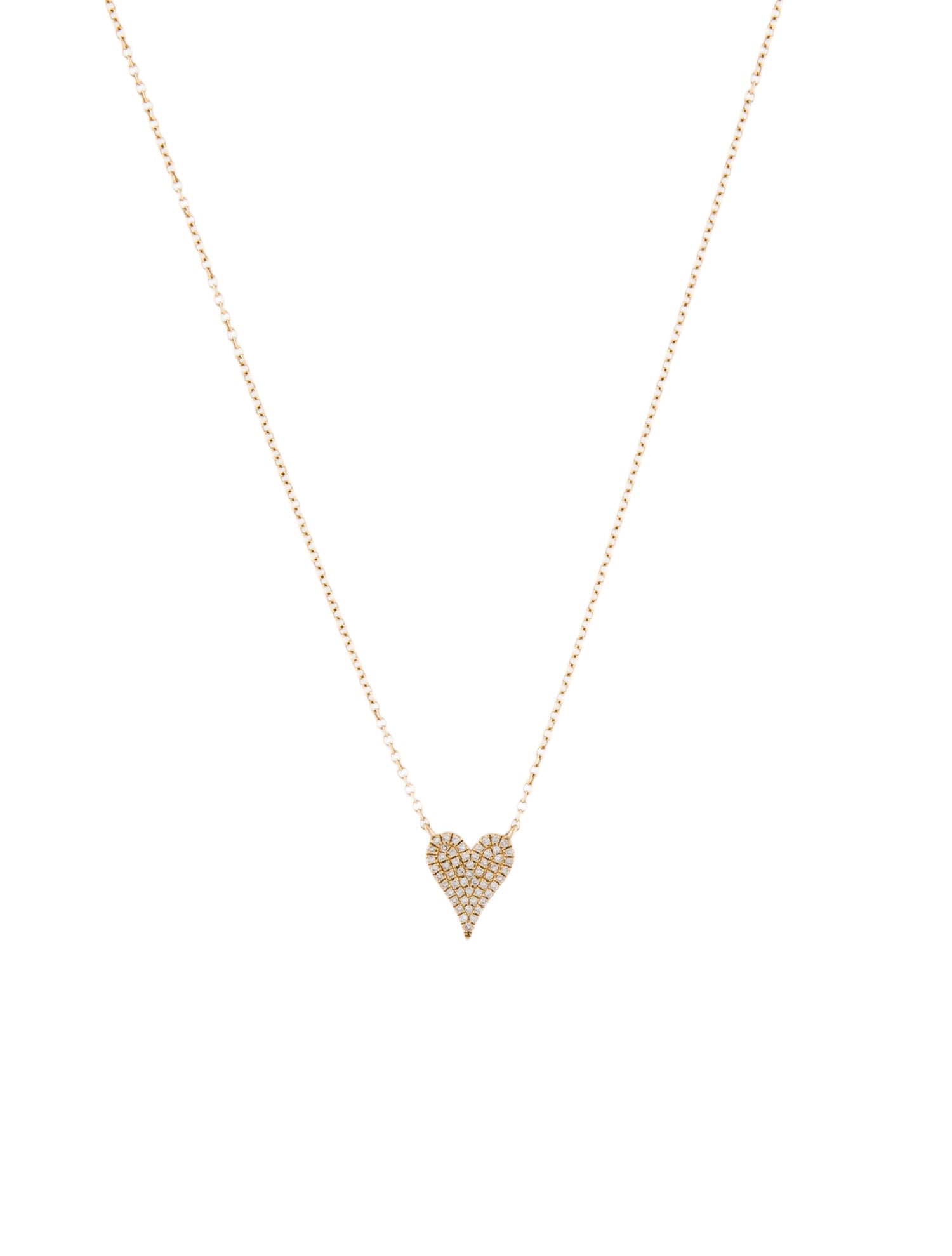 Shy Creation 14K Diamond Heart Necklace