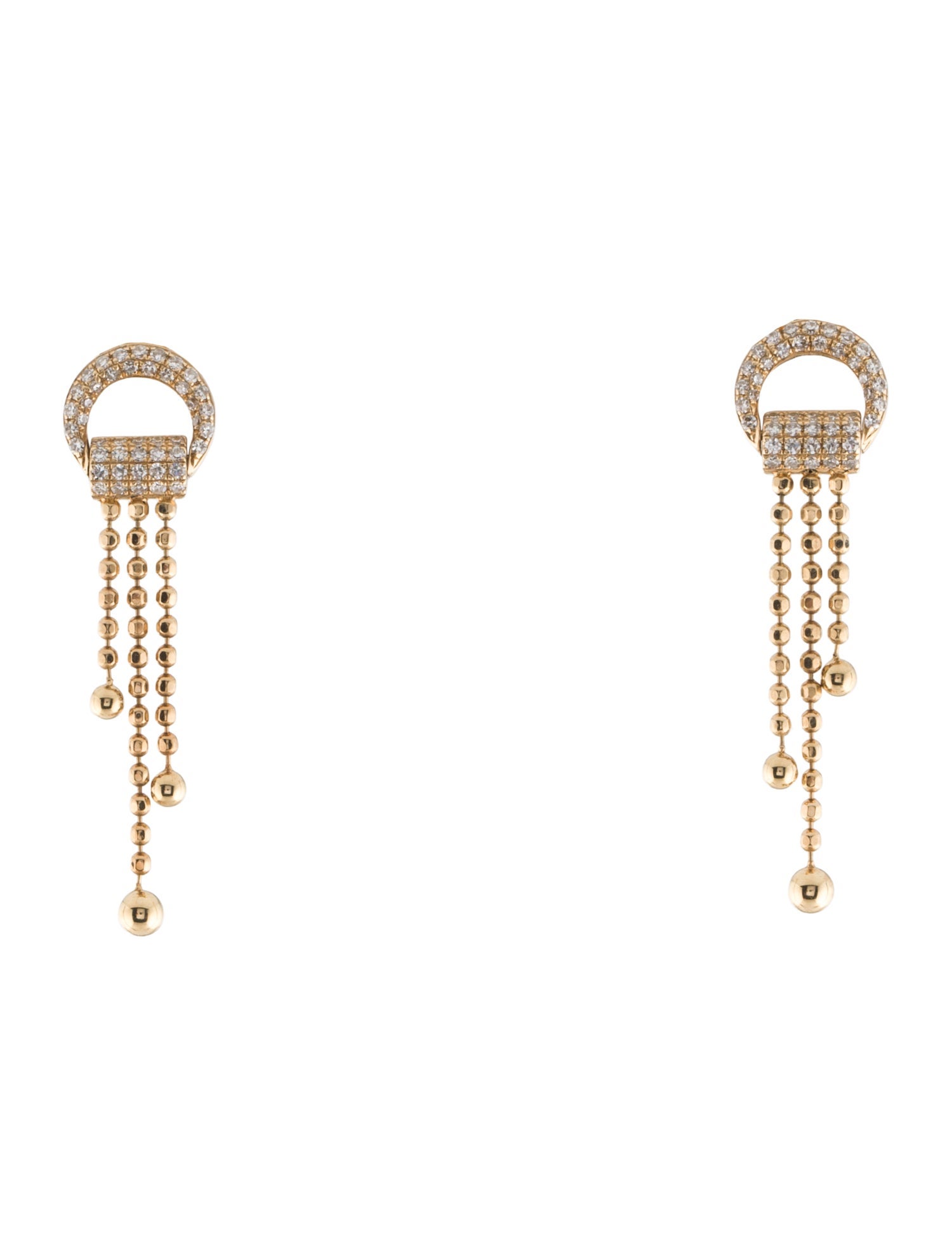 Shy Creation 14K Diamond Dangle Earrings