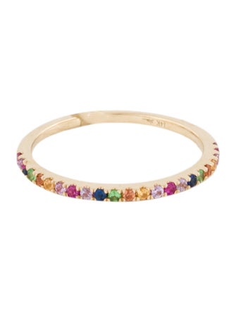 Shy Creation 14K Multistone Rainbow Band