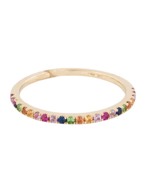 Shy Creation 14K Multistone Rainbow Band