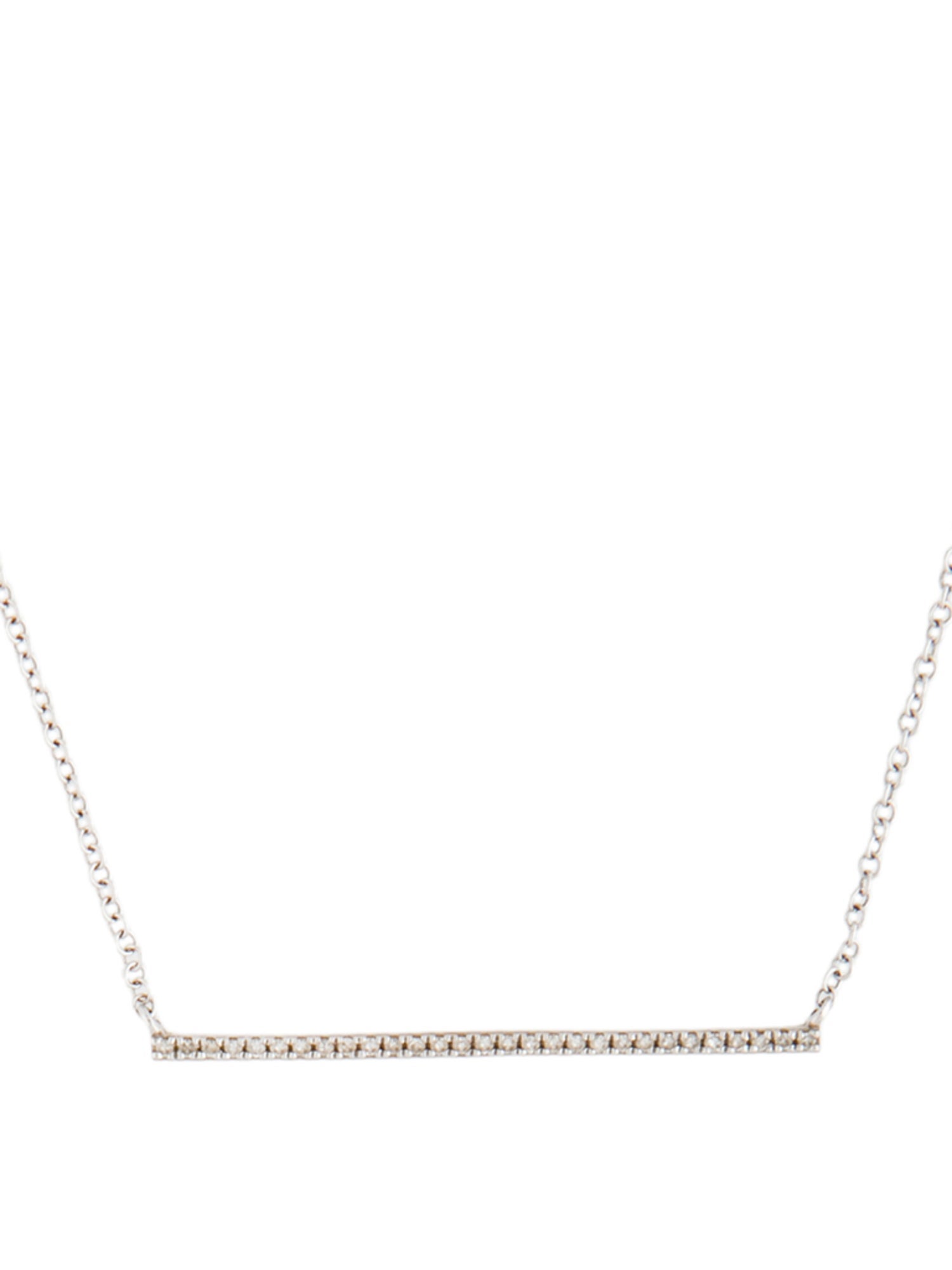 Shy Creation 14K Diamond Bar Pendant Necklace
