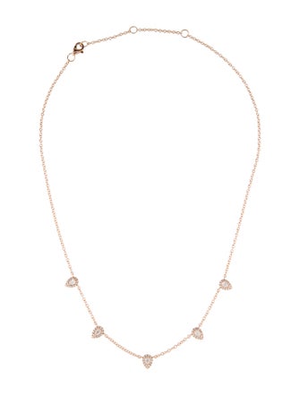 Shy Creation 14K Diamond Station Necklace