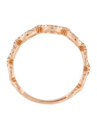 Shy Creation 14K Diamond Link Ring