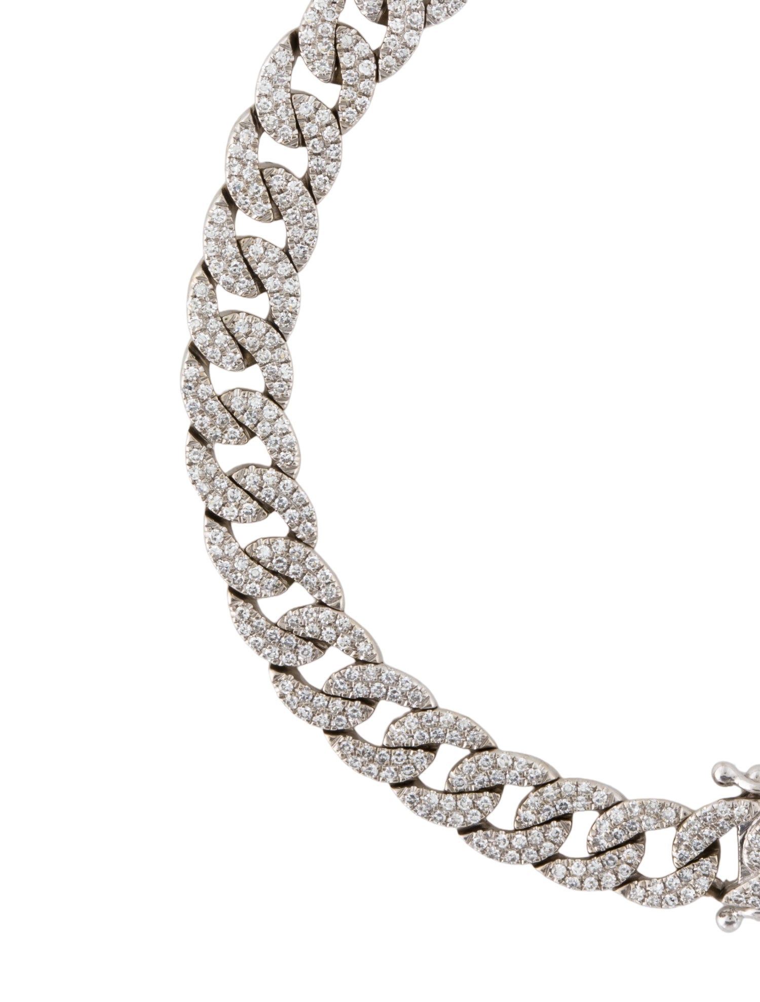 Shy Creation 14K 1.10ctw Diamond Curb Link Bracelet,