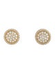 Shy Creation 14K Diamond Pavé Circle Stud Earrings