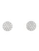 Shy Creation Diamond Pavé Circle Stud Earrings