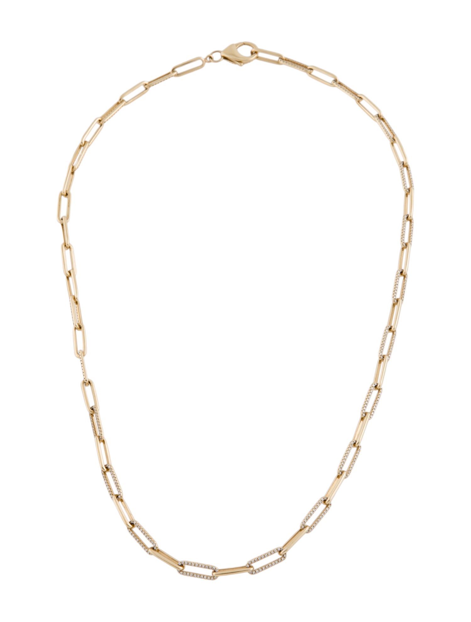 Shy Creation 14K Diamond Link Necklace