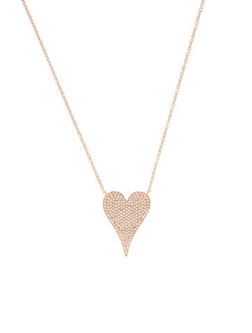 Shy Creation Pendant Necklace 14K Diamond Heart