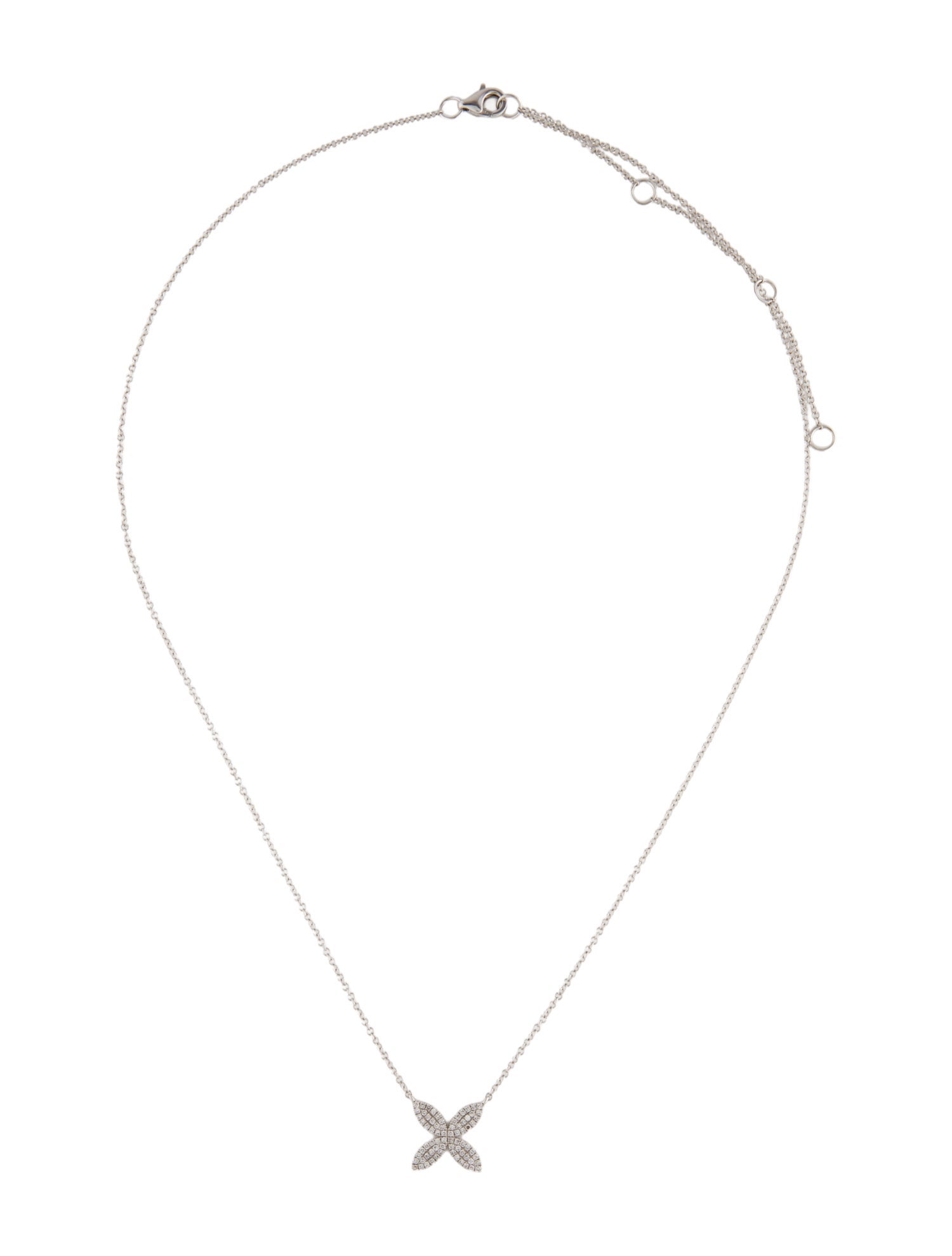 Shy Creation 14K Diamond Flower Pendant