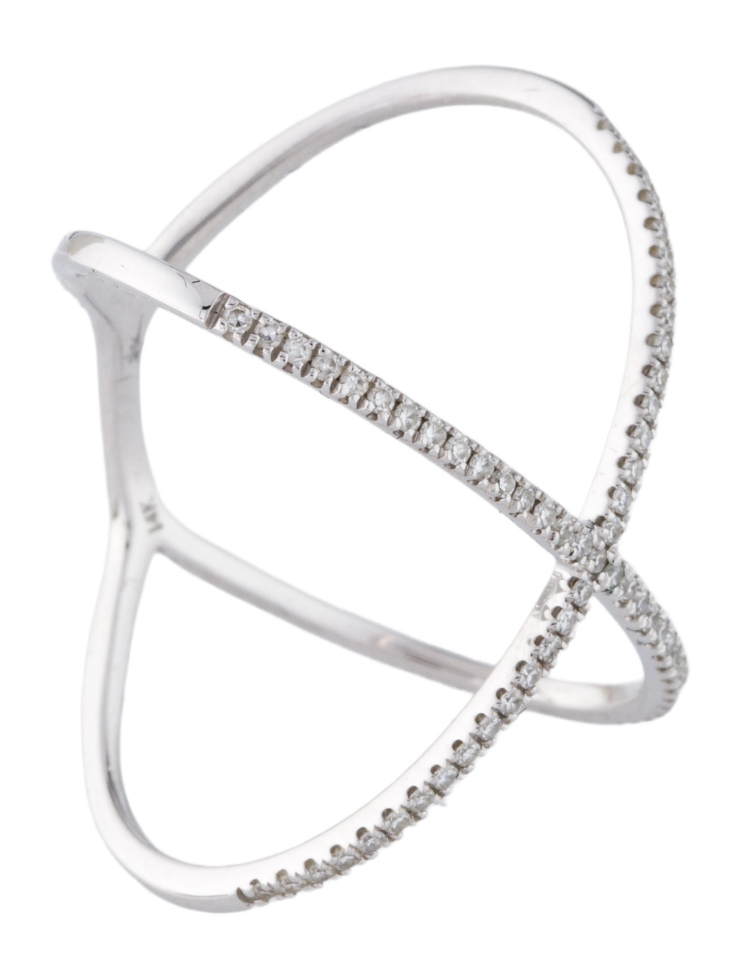 Shy Creation 14K Diamond Kate 'X' Ring