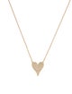 Shy Creation 14K Diamond Heart Pendant Necklace