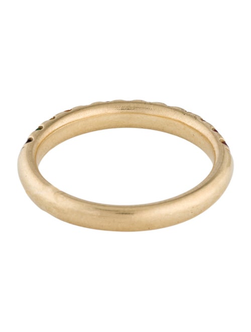 Shy Creation 14K Emerald, Ruby & Sapphire Band