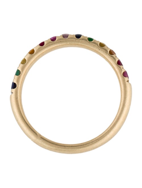 Shy Creation 14K Emerald, Ruby & Sapphire Band