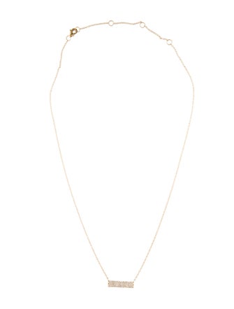 Shy Creation 14K Diamond Bar Pendant Necklace