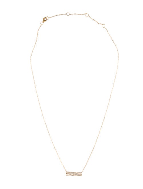 Shy Creation 14K Diamond Bar Pendant Necklace
