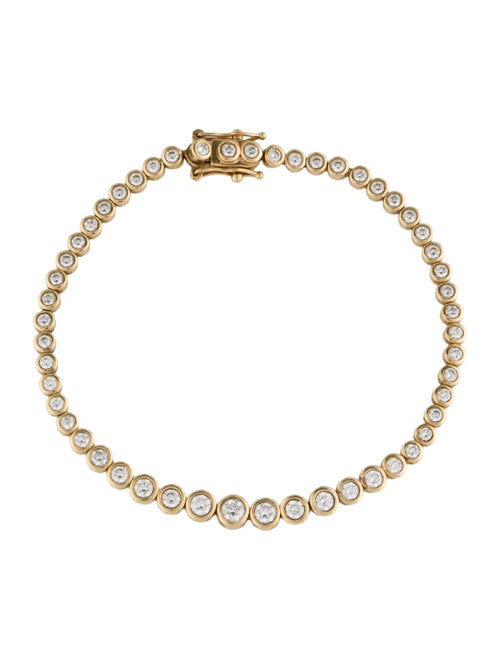 Shy Creation 14K 1.90ctw Diamond Bezel Tennis Bracelet