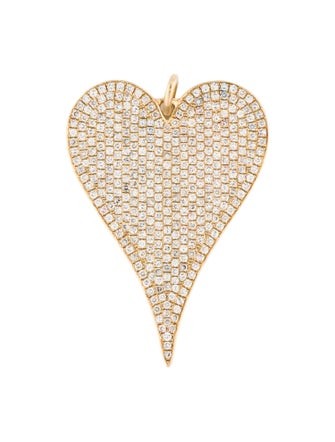 Shy Creation 14K Diamond Pavé Heart Pendant