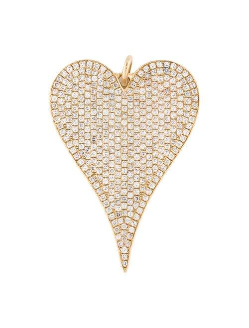 Shy Creation 14K Diamond Pavé Heart Pendant
