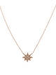 Shy Creation 14K Diamond Starburst Pendant Necklace