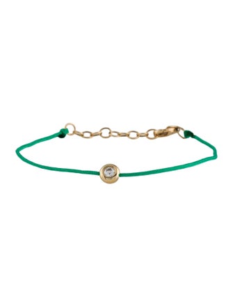 Shy Creation 14K Diamond Cord Station Bracelet