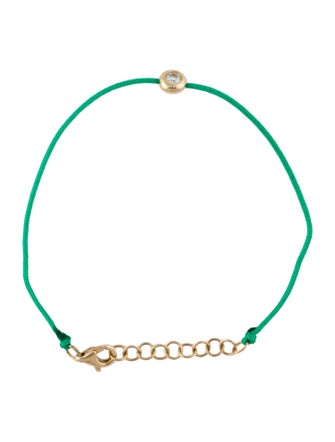 Shy Creation 14K Diamond Cord Station Bracelet