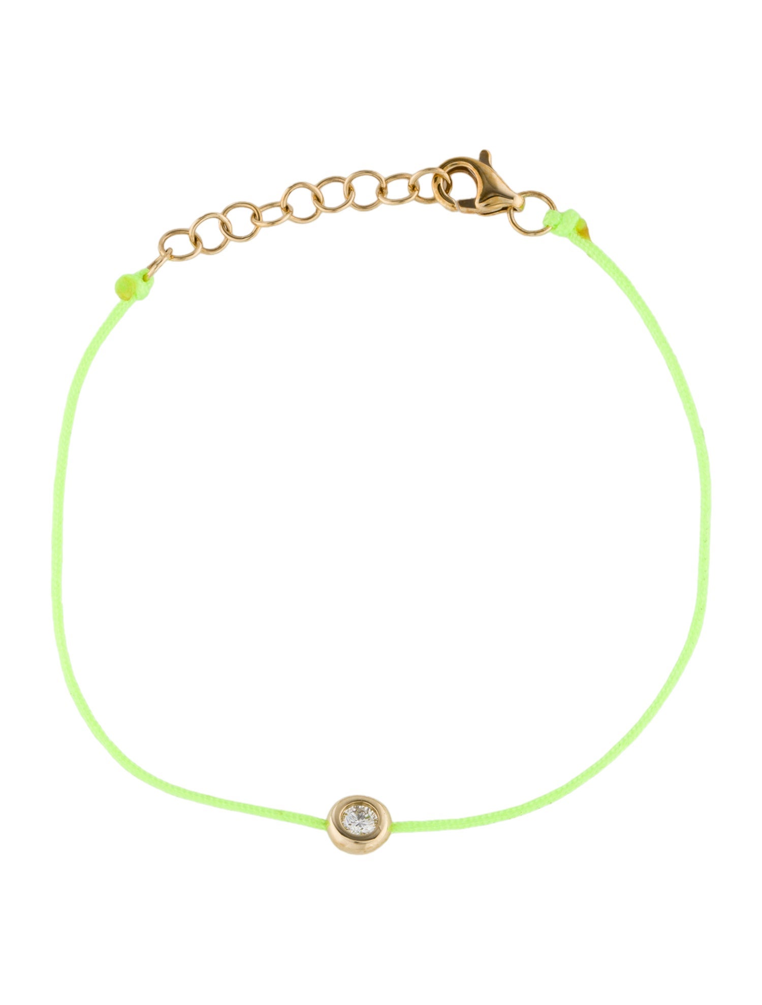 Shy Creation 14K Diamond Cord Station Bracelet