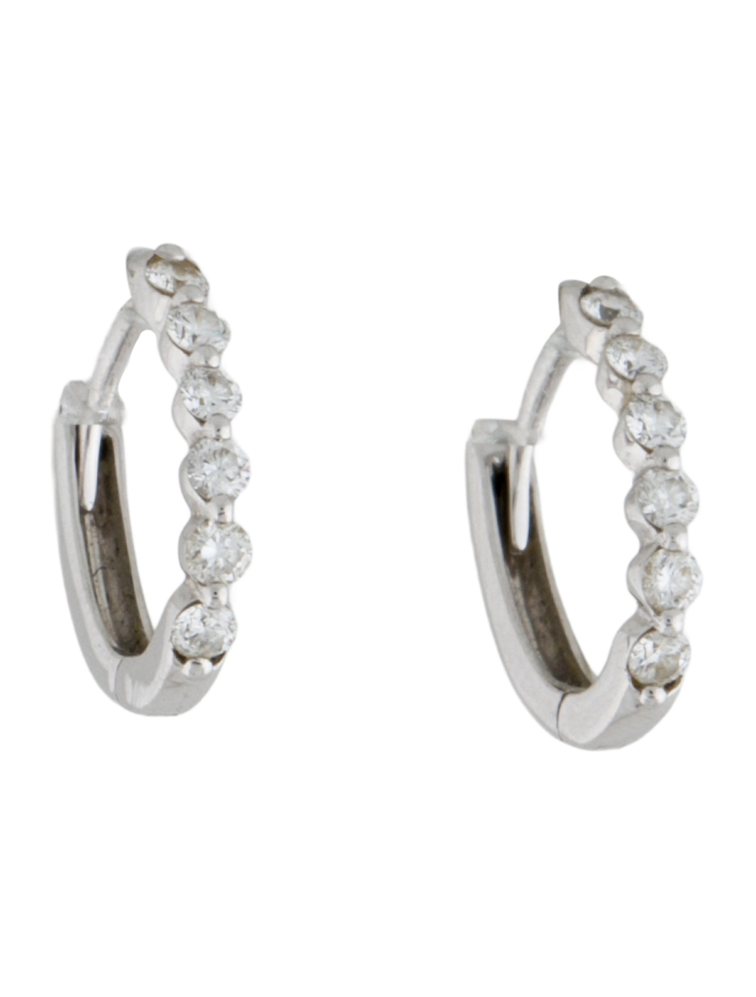 Shy Creation 14K Diamond Huggie Earrings