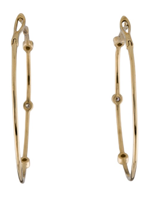 Shy Creation 14K Diamond Hoop Earrings