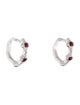 Shy Creation 14K Ruby & Diamond Huggie Earrings