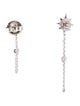 Shy Creation 18K Diamond Asymmetrical Star Chain Earrings