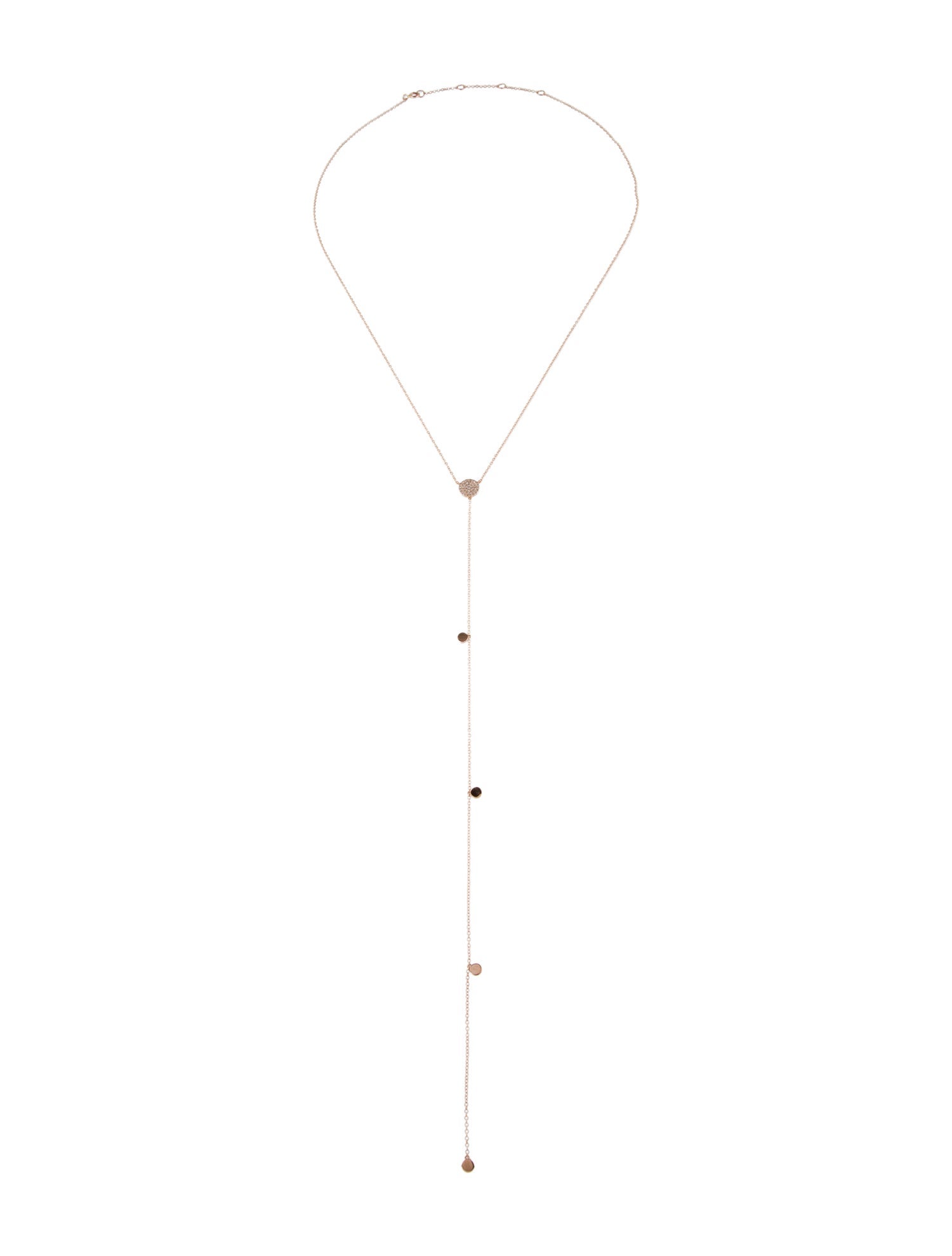 Shy Creation 14K Diamond Circle Lavalier Necklace