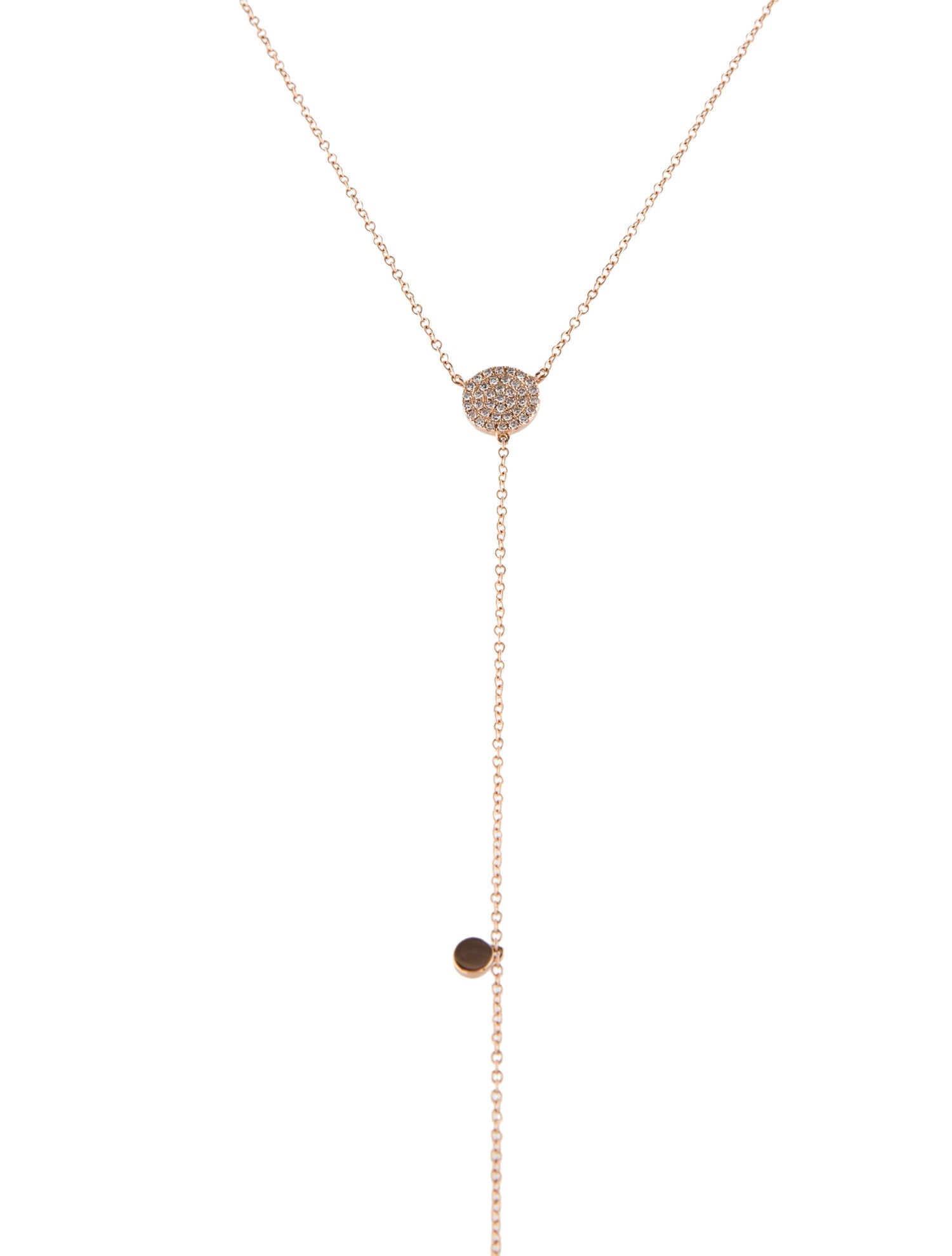 Shy Creation 14K Diamond Circle Lavalier Necklace